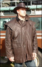 Brown Country Jacket zipped and buttoned up